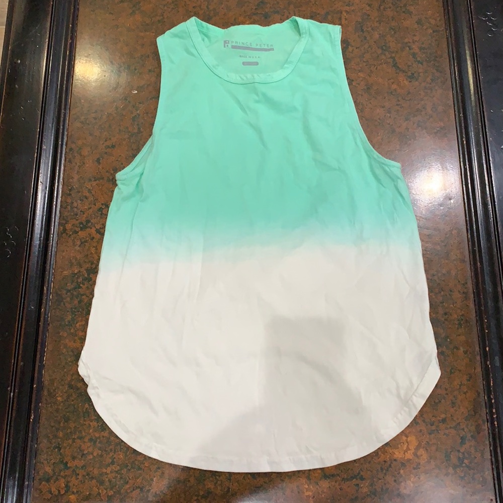 {Prince Peter}Woman’s M Mint Green/White Ombré Tank
